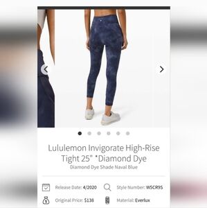 Lululemon invigorate size 2